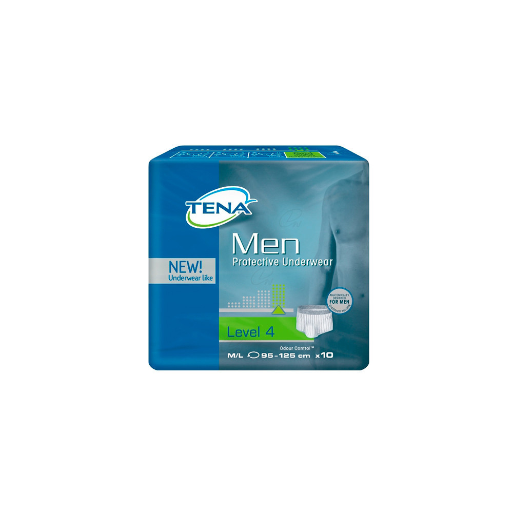 TENA MEN PROTECTIVE UNDERWEAR L/4 M/ L 10 UDS