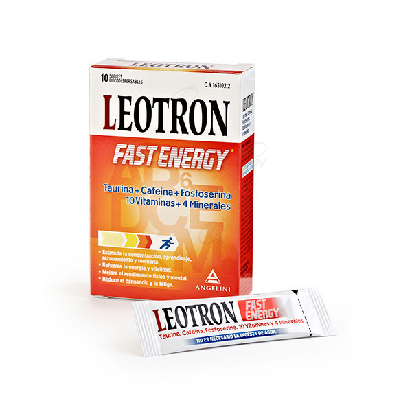 LEOTRON FAST ENERGY SOBRES BUCODISPERSABLES 10 SOBRES