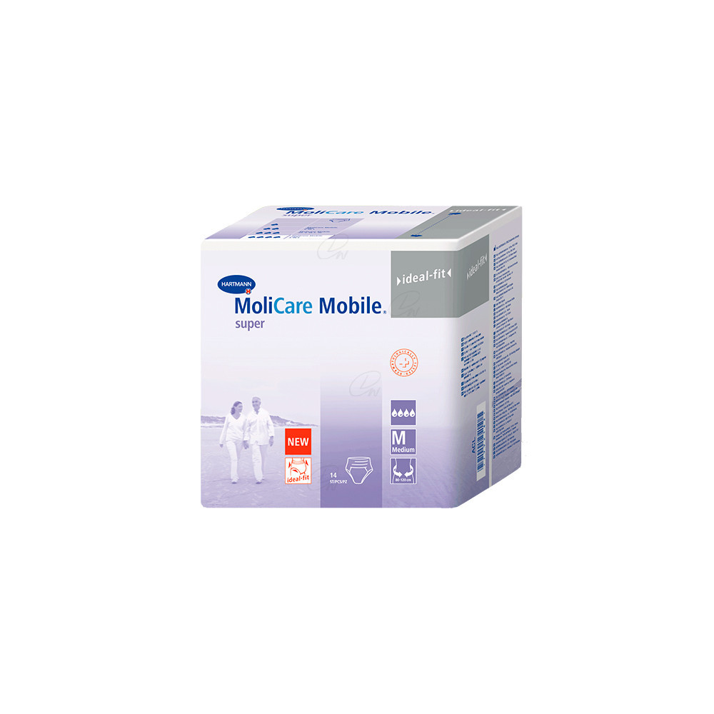 ABSORB INC ORINA LIGERA C/ SLIP MOLICARE MOBILE SUPER T - LARGE 14 U