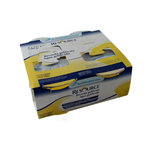 RESOURCE AGUA GELIFICADA 125 G  4 TARRINAS LIMON