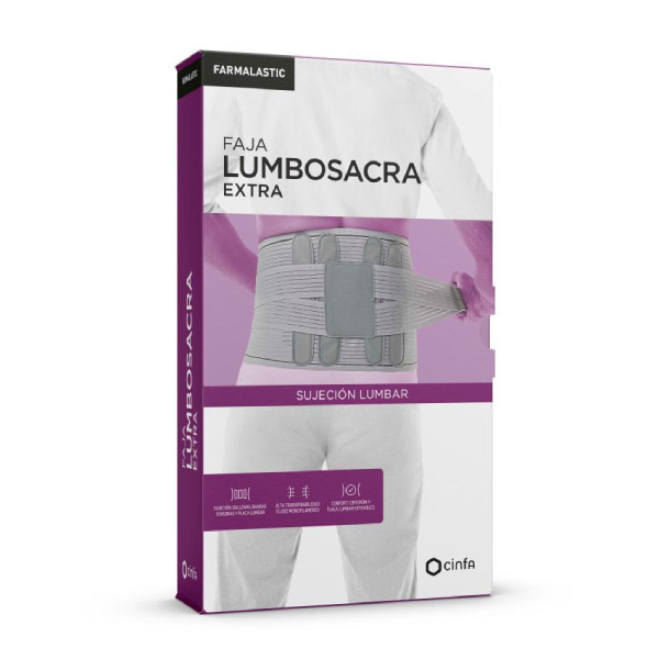 FAJA SACROLUMBAR GRIS CONTORNO  88 CM T-1