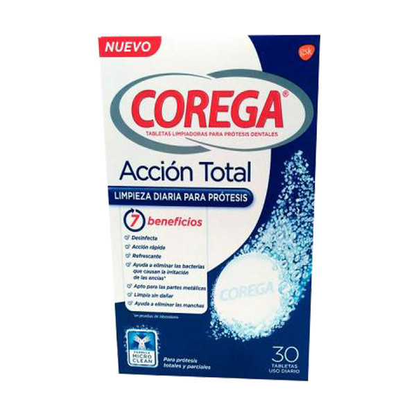 ACCIÓN TOTAL LIMPIADOR ORTODONCIAS Y PRÓTESIS PARCIALES (30TAB)