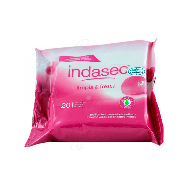 INDASEC TOALLITAS HIGIENE INTIMA 20 TOALLITAS