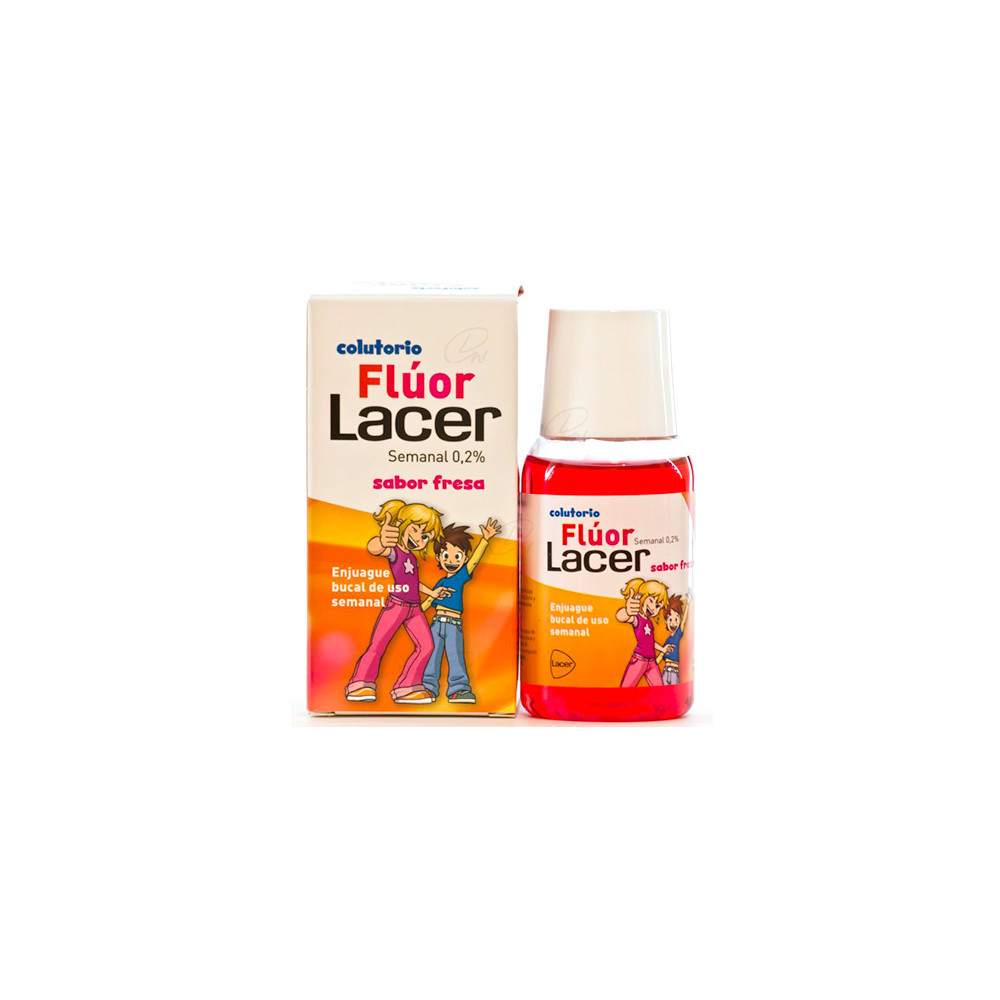 LACER COLUTORIO FLUOR SEMANAL 0,2 % FRESA 100 ML