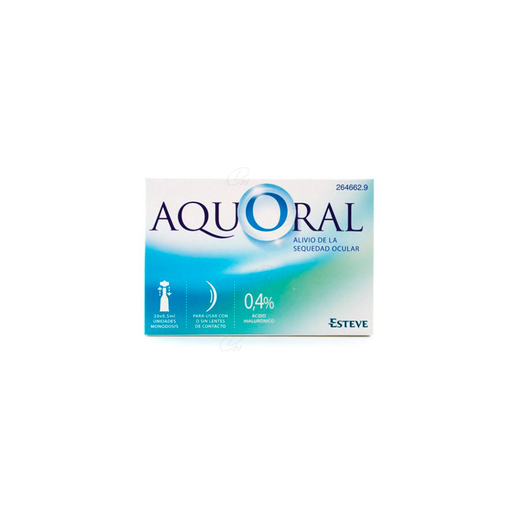 AQUORAL GOTAS OFTALMICAS LUBRICANTES MONODOSIS 0.5 ML 20 U