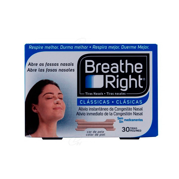 tiras Nasales Breathe Right Gde 30