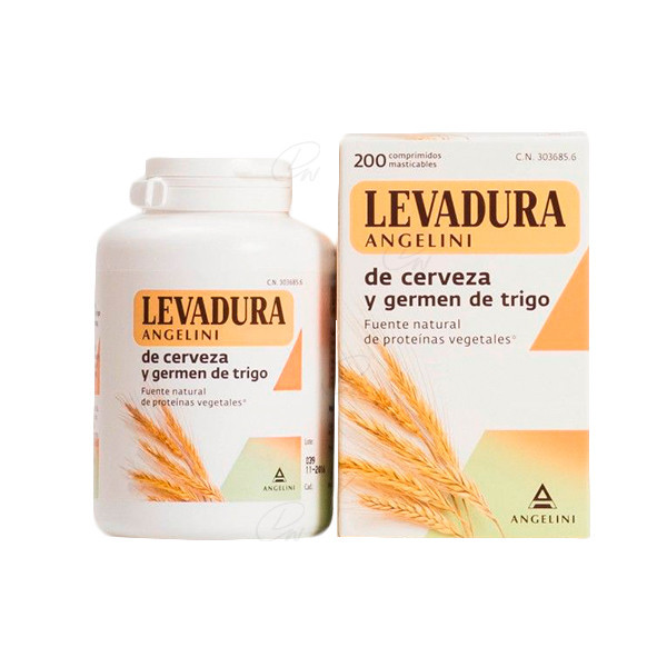 LEVADURA DE CERVEZA Y GERMEN TRIGO ANGELINI 200 COMP
