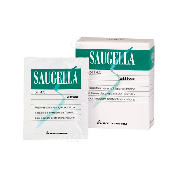 SAUGELLA ATTIVA TOALLITAS LIMPIADORAS 10 TOALLITAS