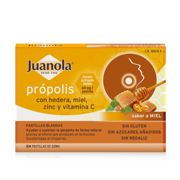 JUANOLA PRÓPOLIS HEDERA MIEL 24 u