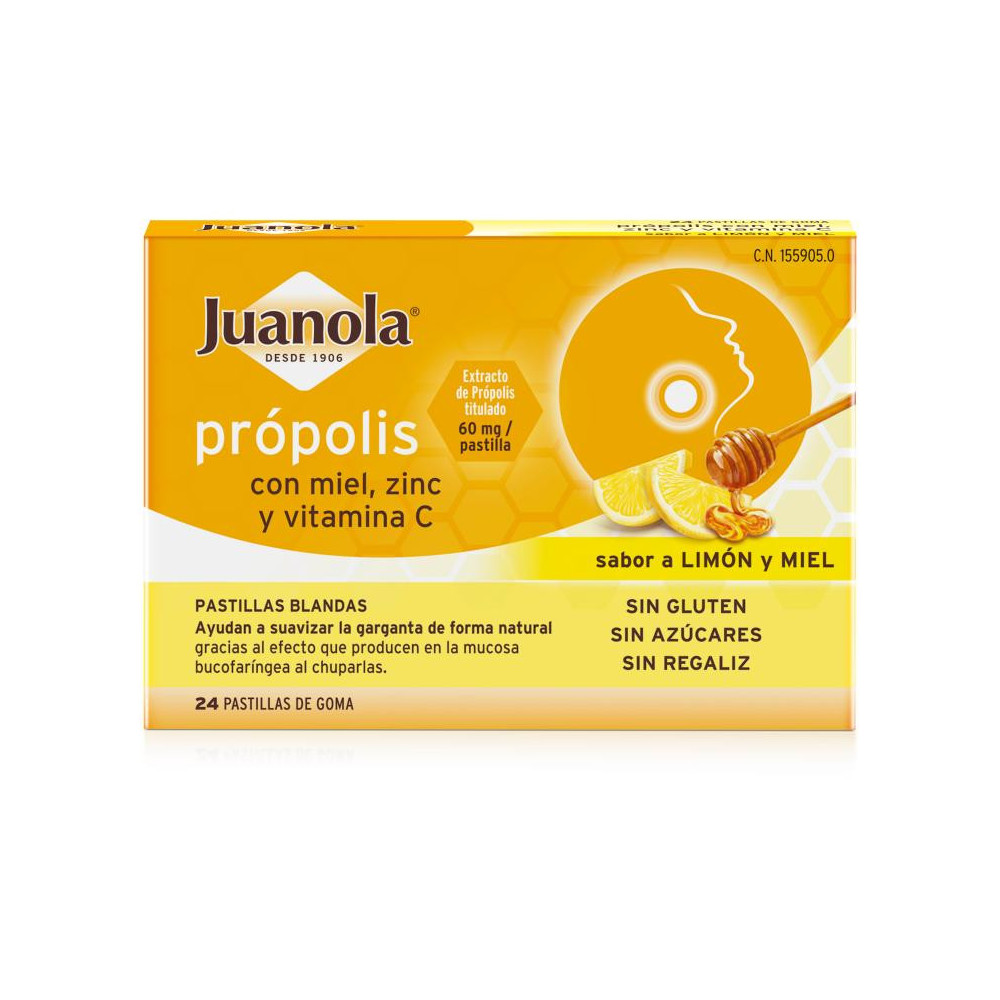 JUANOLA PROPOLIS MIEL LIMÓN 24 U