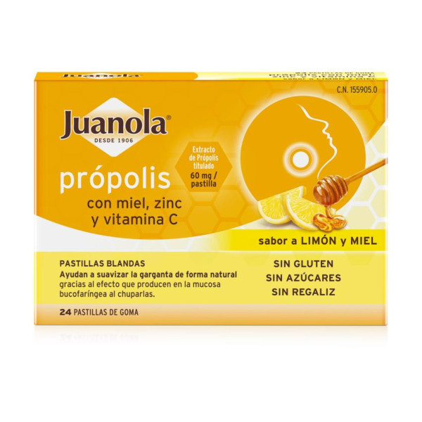 JUANOLA PROPOLIS MIEL LIMÓN 24 U