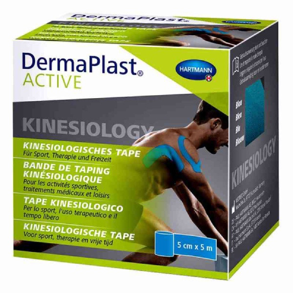 DERMAPLAST ACTIVE CINTA KINESIOLÓGICA AZUL  5CMX5M
