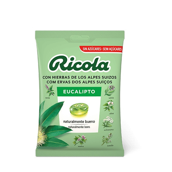 RICOLA CARAMELOS EUCALIPTO BOLSA 70 G
