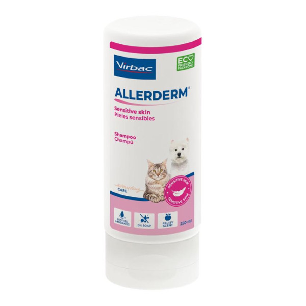 ALLERDERM CHAMPÚ PIEL SENSIBLE PERROS Y GATOS 250 ML