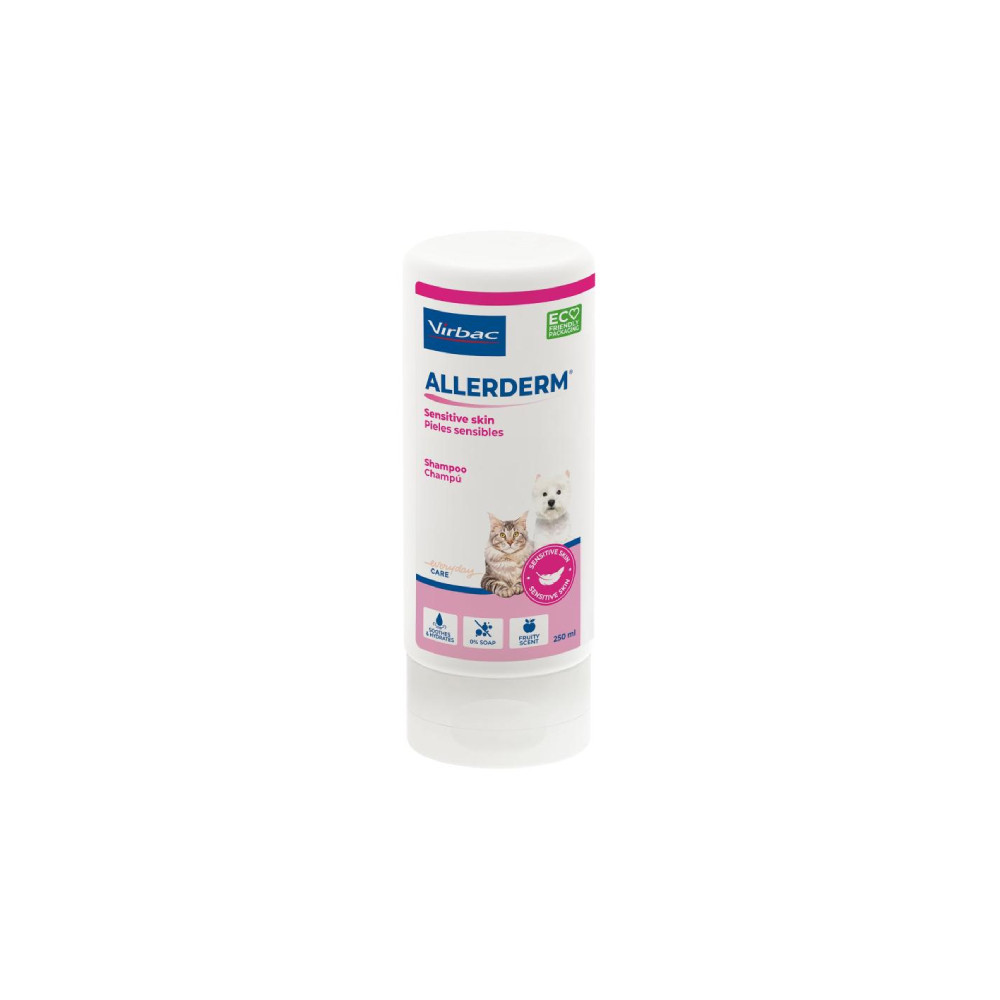 ALLERDERM CHAMPÚ PIEL SENSIBLE PERROS Y GATOS 250 ML